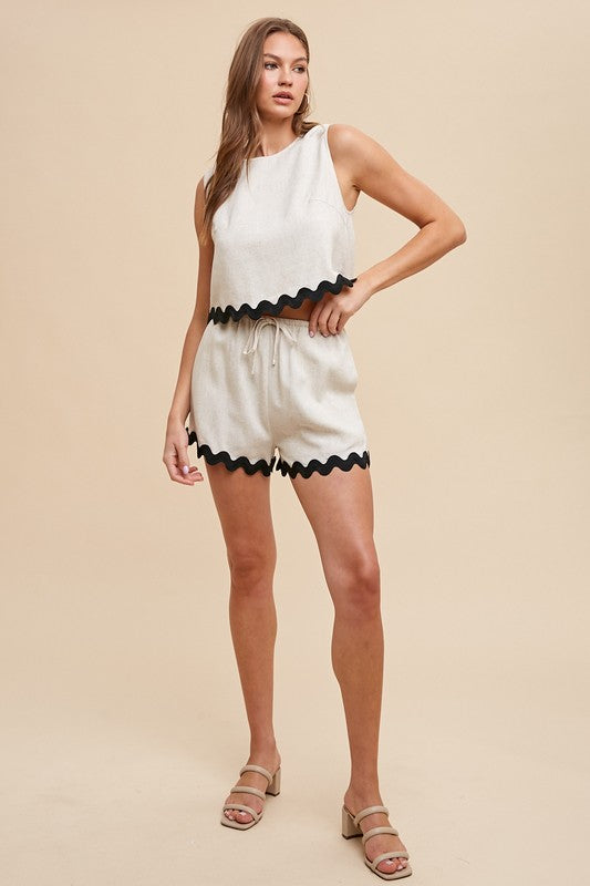 Ric Rac Natural Short Set